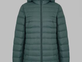 Стеганый пуховик с натуральным пухом