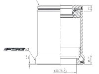 Рулевая колонка FSA 1 (I/E) One.Point.Five рама для штоков 1 1/8&quot; - 1 1/5&quot; (черный посадочный 49.57 мм / внешний 55 мм)