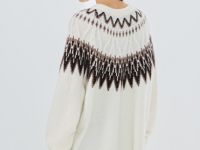 Джемпер с жаккардовым узором, Бежевый