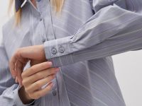 Рубашка из хлопка с отложным воротником