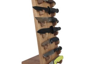 Подставка для коллекции из 7-ми ножей Woodinhome HKS0207ON, дуб, коричневый