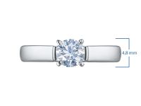 Классическое кольцо из белого золота э4712кц10210203_white