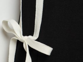 Шорты с контрастными бантами для девочек, Черный