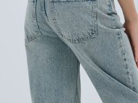 Прямые джинсы со средней посадкой, Голубой
