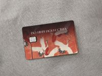 Наклейка матовая на банковскую карту ISKVSSNO "Кимоно"