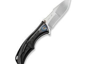 Складной нож WE Knife Tighe Down, сталь M390, рукоять титан/карбон, черный