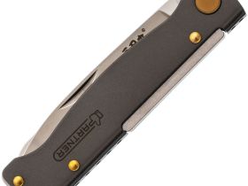 Складной нож Sanrenmu Partner с ножницами, сталь 12C27, рукоять нержавеющая сталь, серый