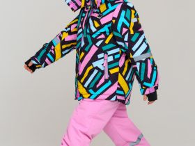 Комплект текстильный с полиуретановым покрытием для девочек: куртка, полукомбинезон