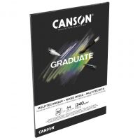 Альбом-склейка для смешанных техник Canson "Graduate BLACK" A4 20 л 240 г