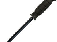 Нож Разведчика Вишня, сталь 65Г, резина