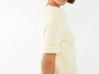 Укороченный кардиган с содержанием шерсти, Желтый