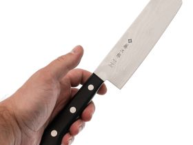 Кухонный нож Накири Tojiro Western Knife F-330, сталь VG-10, рукоять стабилизированная древесина, черный