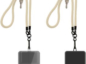 Шнурок Krutoff Нейлон для телефона и ключей 1,2 м Бежевый