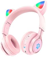 Наушники Hoco W39 Cat Ear Розовые
