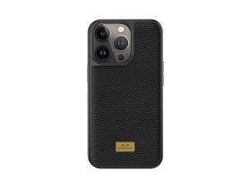 Чехол-накладка Keephone FengShang Series для iPhone 14 Pro Max искусственная кожа (черный)