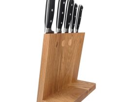 Подставка для ножей магнитная Woodinhome KS002LSON, дуб
