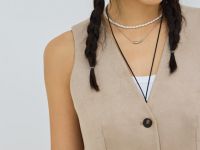 Жилет из искусственной замши, Бежевый