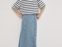 Укороченная футболка, Синий