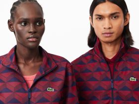 Жаккардовая толстовка Lacoste унисекс на молнии