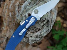 Складной нож Spyderco Military 2, сталь CPM SPY27, рукоять G10, синий