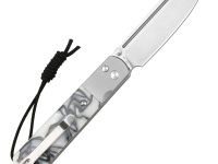 Складной нож Artisan Cutlery Holm, сталь AR-RPM9, рукоять сталь/акрил, белый