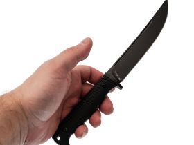 Туристический нож НОКС Смерш М модель 622, сталь AUS-8, рукоять резинопластик, черный