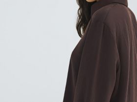 Блузка из модала, Коричневый