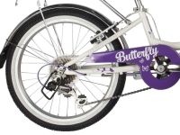 Детский велосипед Novatrack Butterfly 20 6.V, год 2022, цвет Белый-Фиолетовый