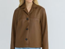 Куртка из искусственной кожи, Желтый