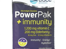 Trace Minerals ®, PowerPak + Immunity, лимон и ягоды, 30 пакетиков по 5,3 г (0,19 унции)