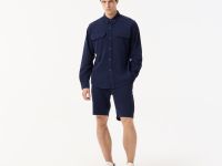 Мужская рубашка Lacoste на кнопках с большими нагрудными карманами