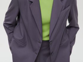 Жакет с отложным воротником свободного силуэта