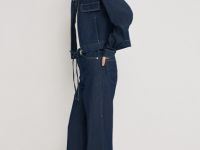 Широкие джинсы со средней посадкой, Синий