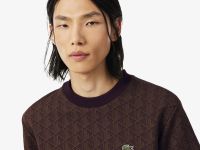 Мужская футболка из жаккардового трикотажа с монограммой Lacoste