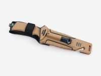 Нож для выживания с огнивом и точилкой Ganzo G8012, коричневый