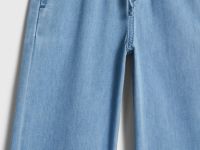 Джинсы Wide leg с утяжкой для девочек, Голубой