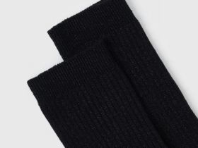 Носки в рубчик с люрексом, Черный