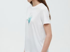 Футболка из мерсеризованного хлопка с принтом