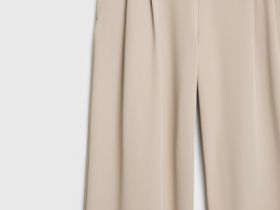 Широкие брюки с эластичным поясом, Бежевый
