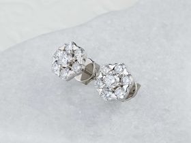 Пусеты из белого золота э4712пс09161000
