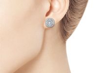 Пусеты из белого золота с бриллиантами э4701пс11172700