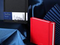 Блокнот для зарисовок Finenolo 12*12 см 40 л 160 г, твердая обложка красный