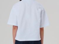 Джемпер трикотажный с воротником поло для девочек