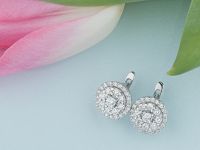Серьги из белого золота с бриллиантами э4701сг07169000