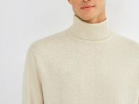 Базовый джемпер с содержанием шерсти, Бежевый