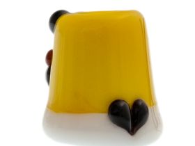 Бусина Angry bird, желтая, стекло
