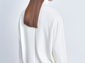 Свитер свободного силуэта с воротником-стойкой