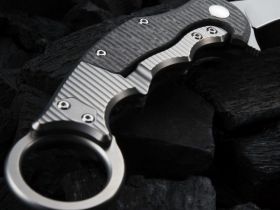 Складной нож Fox IKBS Ball Bearing Karambit, сталь Elmax, рукоять титановый сплав 6Al4V, чёрный