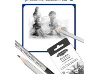 Карандаш чернографитный Acmeliae B, шестигранный, корпус серебряный