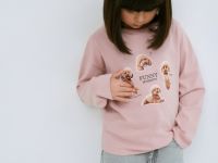 Лонгслив с принтом для девочек, Розовый